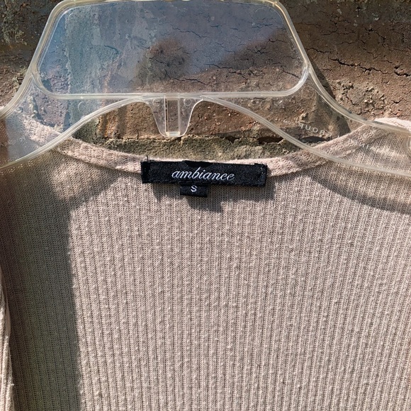 Tan Ribbed Cardigan - Picture 7 of 7